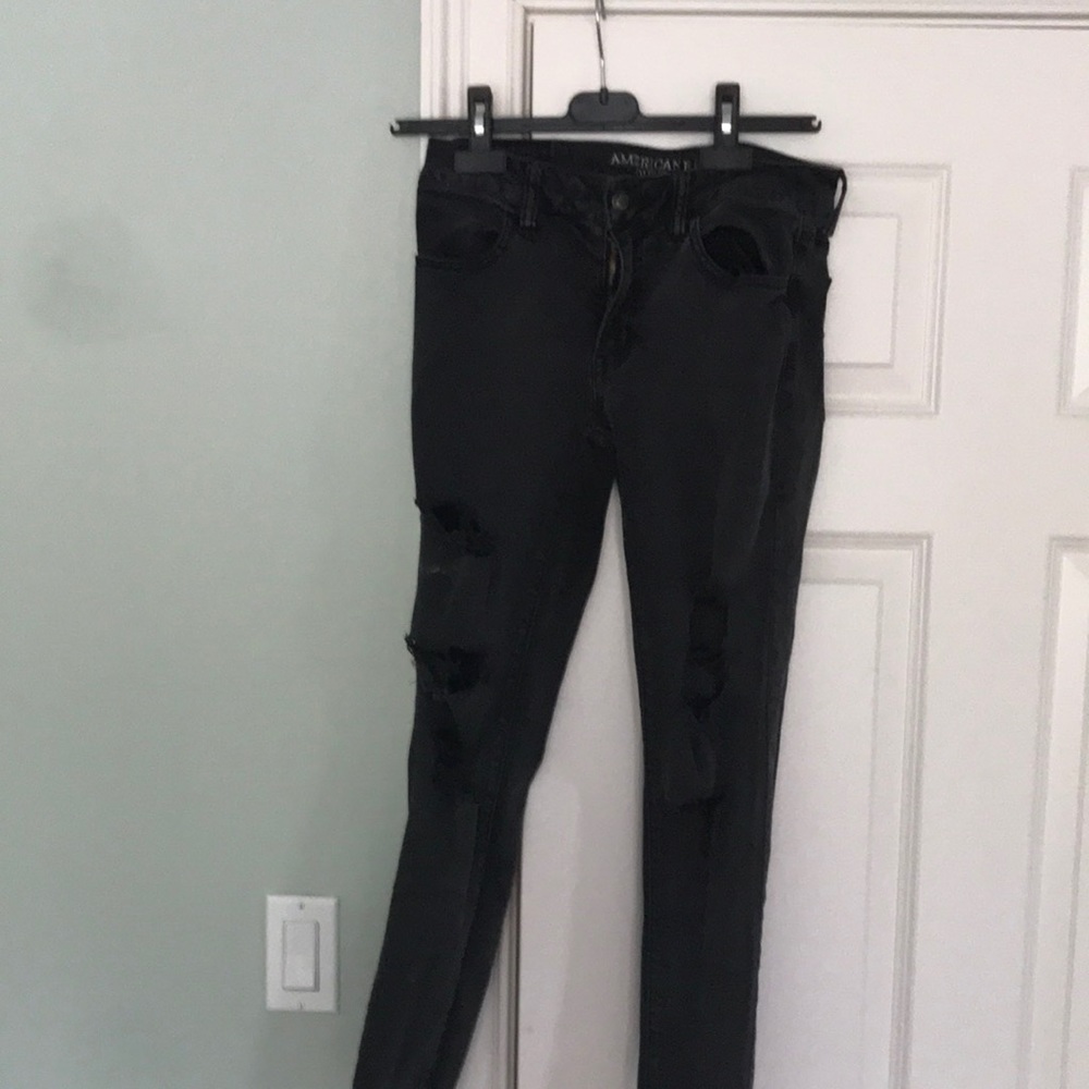 American eagle outfitters ripped black jeans